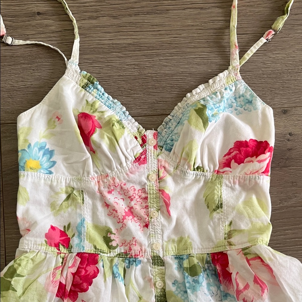 Abercrombie & Fitch Floral Mini Dress - White and Pink - Picture 3 of 7